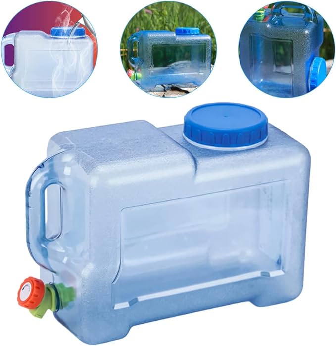 Veemoon Fishing Accessories 2PCS Camping Water Container - 2 Gallon Portable Water Storage Camp Water Jug with Spigot, for Outdoor Camping Picnic Emergency Water Storage Camping Accessories