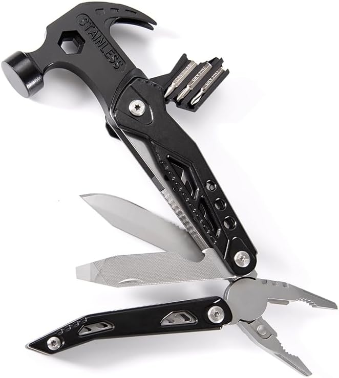 14 in 1 Hammer Multitool,Pliers Bottle,Opener Screwdriver,Camping Survival Gear,Tools for Outdoor Travel,Household Tools,Gifts for Men,Gifts for Husba