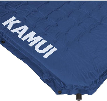 KAMUI Self Inflating Sleeping Pad - 2 Inch Thick Camping Pad Connectable with Multiple Mats for Tent and Family Camping (Blue)