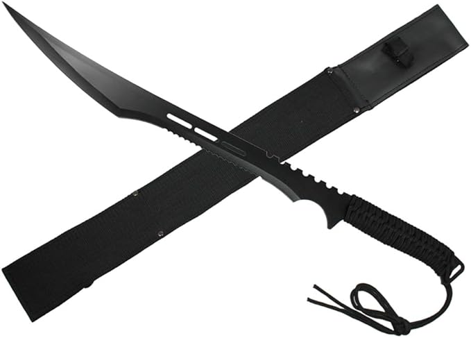 Fantasy Fixed Blade Machete with Nylon Carrier. for Camping, Collections, Outdoor Sports, Gifts