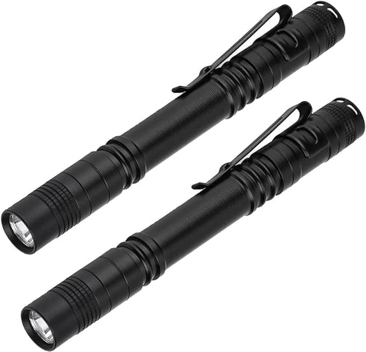2PCS LED Pen Light Pocket Flashlight, Ultra Bright Mini Small Flashlight with Clip for Inspection, Nurses, Emergency