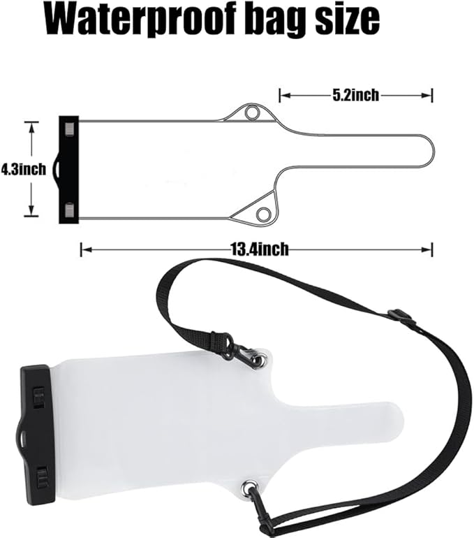 4Pcs Universal Two Way Radio Waterproof Case Bag Portable Walkie Talkie Rainproof Pouch with Adjustable Strap Compatible for Motorola Kenwood Midland UV-3R UV-5R PX-888 Walkie Talkie Radio (White)
