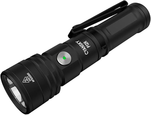 CYANSKY Rechargeable Flashlight,Super Bright,Flashlights High Lumens, Small EDC Flashlights for Emergencies,with Magnetic Base,IP68 Waterproof Flash Light for Camping,Hiking,Outdoor,Home (Black)