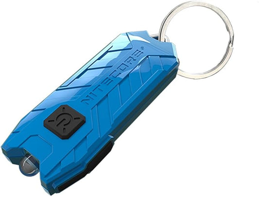 Nitecore Tube V2.0 Keychain Flashlight, 55 Lumen USB Rechargeable Ultralight Lightweight (Azure)