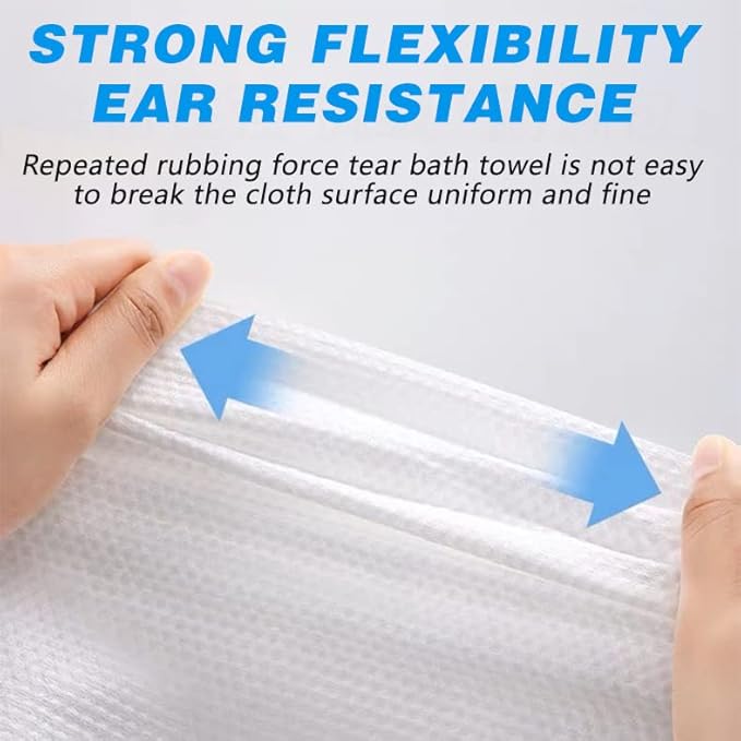 5 PCS Compressed Bath Towels, Pure Cotton Portable Bath Towel, Cotton Bath Towel, Portable Light and Reusable Suitable for Hiking Camping Beach Swimming and Traveling（24x27in）