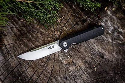 Firebird GANZO FH11S-BK Pocket Folding Knife G10 Anti-Slip Handle with Clip D2 Steel Blade Hunting Fishing Camping Gear Outdoor Folder EDC Pocket Knife (Black)