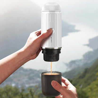 BENFUCHEN Portable Electric Espresso Machine, Self-Heating Mini Electric Espresso Maker For Ground Coffee & NESPRESSOpods, 19 Bar Mini Coffee Maker On the Go For Travel Camping Hiking RV Office, White