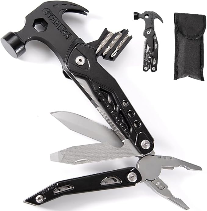 14 in 1 Hammer Multitool,Pliers Bottle,Opener Screwdriver,Camping Survival Gear,Tools for Outdoor Travel,Household Tools,Gifts for Men,Gifts for Husba