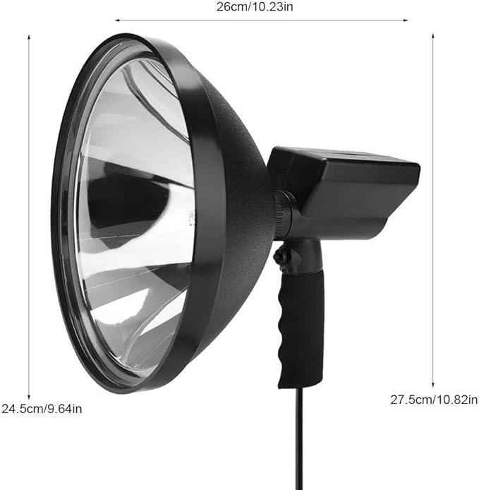 100W LED HID Handheld Spot Lights Xenon Hunting Flash Lights Torch Hunting Spot Light Work Spotlight Camping Fishing Boat Searchlight Outdoor Lighting