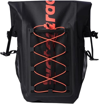 Waterproof Dry Bag for Kayaking, Surfing, Canyoning, Trekking, Camping, Water Sports, Rainproof (Black orange, 25)