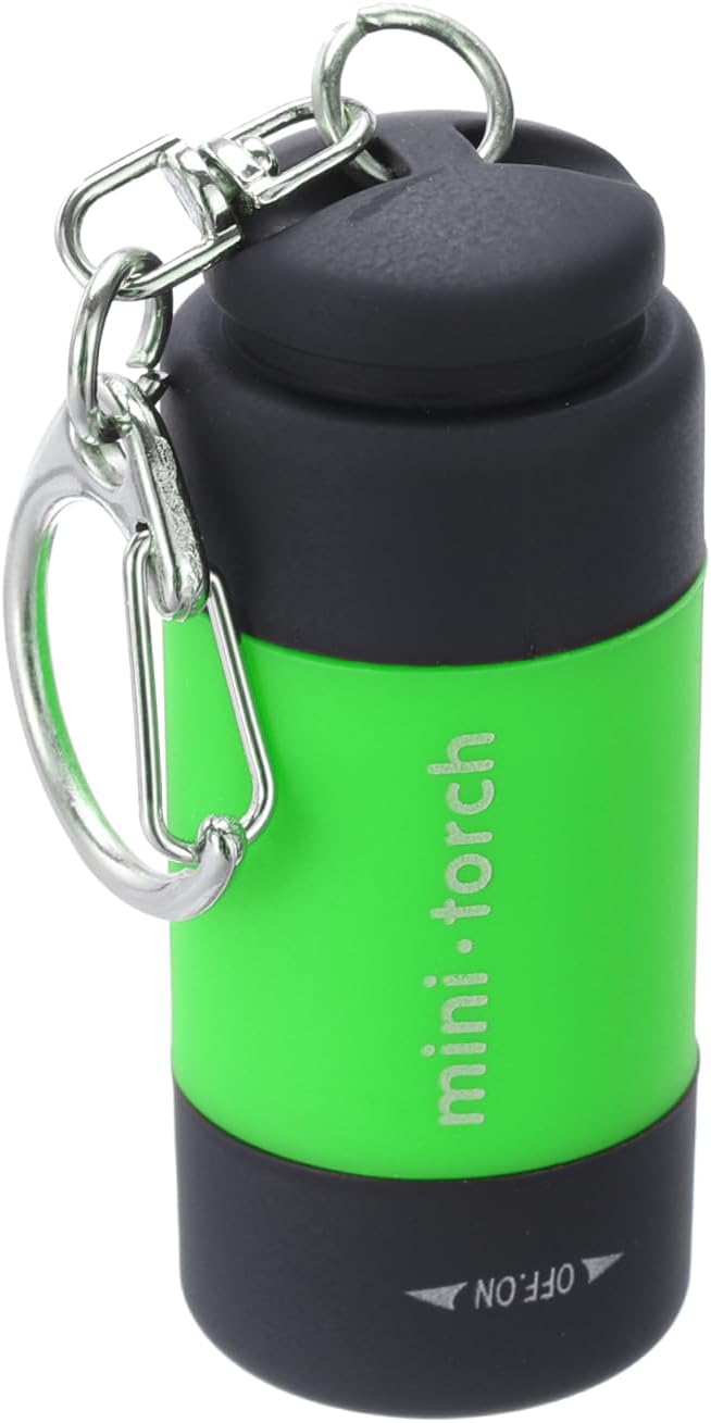 PATIKIL Mini Keychain Flashlight, Pocket LED Flashlight Portable Torch USB Rechargeable for Outdoor Camping Party, Green