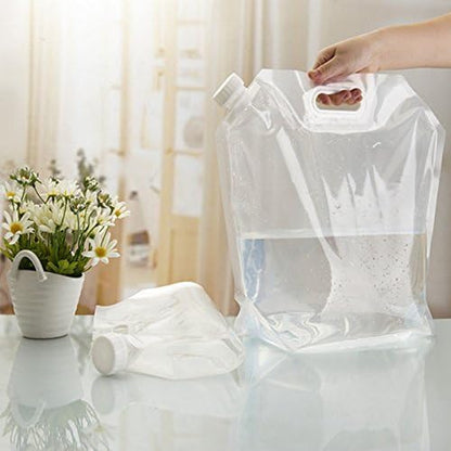 Collapsible Emergency Water Jug Container Bag, Freezable, BPA Free Plastic Water Carrier Tank, Outdoor Folding Water Bag for Sport Camping Riding Mountaineer Backoacking, Food Grade
