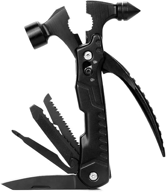 KA-71 14-in-1 Multitool with Safety Locking, Professional Stainless Steel Multitool Pocket Hammer,Nail Puller, Flat Pliers, Grip Pliers, Apply to Survival,Camping, Hunting and Hiking