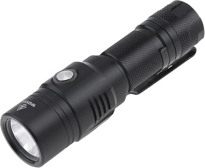 USB Rechargeable Flashlight, 1060 Lumens 7 Modes Waterproof Compact EDC Torch with Micro-USB Cable, Powered by CR123A Battery(Battery Not Included)