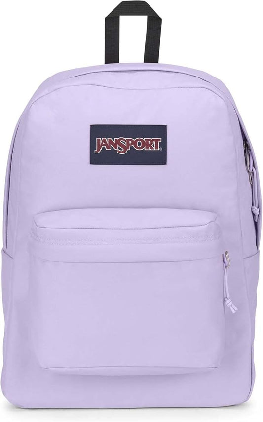 JanSport SuperBreak One Backpacks - Durable, Lightweight Bookbag with 1 Main Compartment, Front Utility Pocket with Built-in Organizer - Premium Backpack, Pastel Lilac