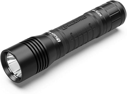 LUXPRO Pro Series 800 Lumen LED Rechargeable Flashlight - Features Patented TackGrip with Aircraft-Grade Aluminum and LPE Optics - Camping Accessories with Micro USB Charge Port - Batteries Included