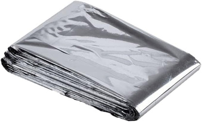 Emergency Mylar Thermal Blankets - 12 Pack | Survival Space Fire Blankets for Outdoor Adventures, Marathons, First Aid | Waterproof & Windproof | Ideal for Camping & Hiking