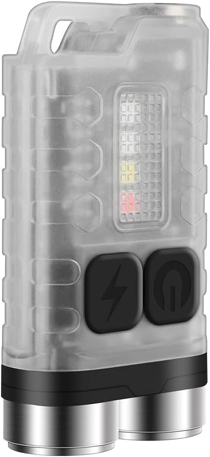 Mini Keychain Flashlights High Lumens, EDC Flashlight Rechargeable with Red UV Blue Light & Tail Magnet, 900 Lumens Led Pocket Small Powerful Flashlights for Camping, Emergencies,Everyday Carry, IP65