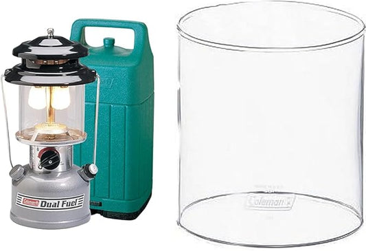 Coleman Premium Dual Fuel Lantern with Carry Case & *Globe Clear Straight C006
