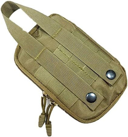 edc pouch multifunctional tactical bag molle bag accessory bag mobile phone bag, tactical belt pouch, men's belt bag, outdoor sports travel hiking waterproof bag with American flag embroidery patch