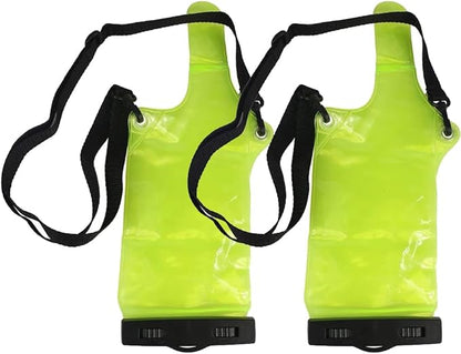 Lsgoodcare Portable Two Way Radio Waterproof Rainproof Bag Case Pouch Compatible with Motorola Kenwood Midland UV-3R UV-5R PX-888 Walkie Talkie Radio,5 Inch x 13.8 Inch, Green