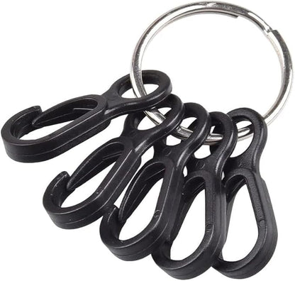 10 Pcs Black Plastic Snap for Lights Hanging to Canopy Clip Hook Camping Carabiner Buckle Multifunction Snap Hook Camping Equipment Tent Buckle Clips Tent Hooks Outdoor Tent Accessories