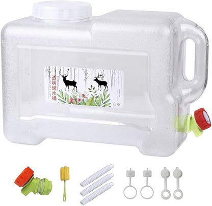 Water Storage Containers, Camping Water Container, Portable Water Tank with Faucet Camping Bucket with Tap Water Jug with Spigot BPA Free Emergency Water Storage for Outdoor Camping Hiking