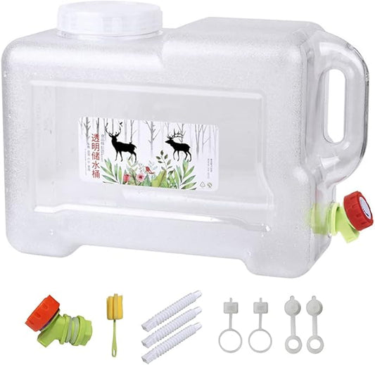 Water Storage Containers, Camping Water Container, Portable Water Tank with Faucet Camping Bucket with Tap Water Jug with Spigot BPA Free Emergency Water Storage for Outdoor Camping Hiking