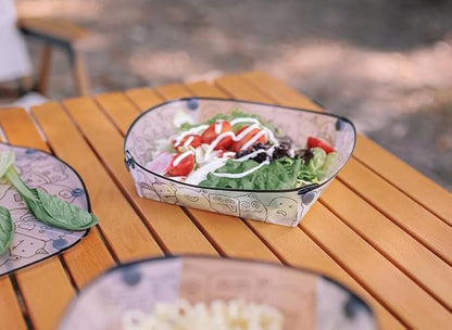Portable Camping Tableware Set of 3 Pieces, Folding Plate, Bowl, Water Cup, Easy-Clean, Ultra-Light, Heat-Resistant,Collapsible, Food-Grade Material, for Outdoor Picnics