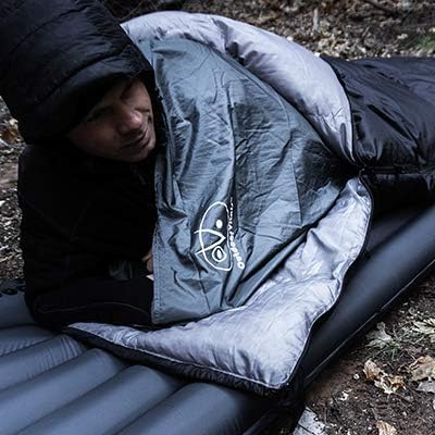 Sleeping Bag Liner (Charcoal, Rectangular/Micro Polyester)