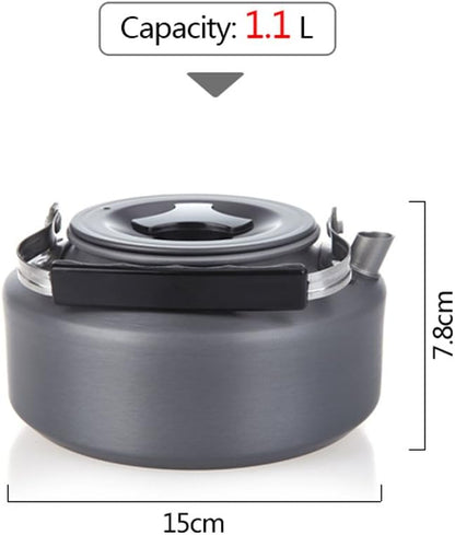 Doorslay Outdoor Camping Kettle, Aluminum Alloy Tea Kettle with Carrying Bag, Compact Lightweight Coffee Pot, 0.8L/1.1L/1.2L/1.6L Optional