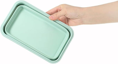 Collapsible Bowls for Camping（41oz,100% Food-grade Silicone Bowl with Lid Free BPA,Folding Mixing Bowls for Travel,RV storage,Leftovers,Swell Salad Bowl Kit