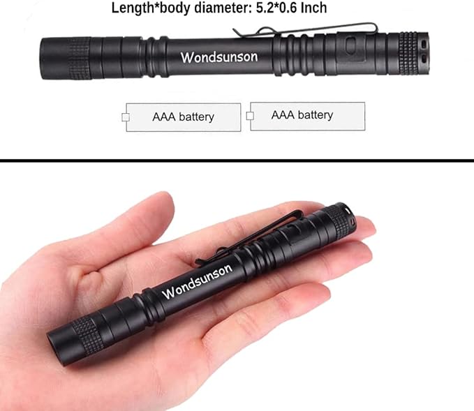 2X Red Light Pen Type Penlight Flashlight One Mode Red Light Flashlight for Camping Hiking Animal Protecting Beekeeping Detecting Astronomy Aviation Night Vision