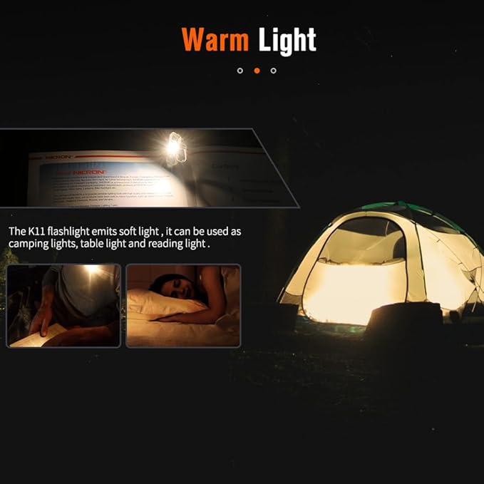 NICRON K11 Rechargeable Keychain Flashlight Lightweight,400 Hight Lumen with Extra 4 Sidelight, IPX4 EDC Mini Flashlight Be Used for Camping Outdoors Emergency Daiy Use