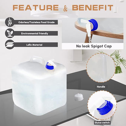 2pc 2.6 Gallon Water Bag Water Container, BPA Free Foldable Water Storage Cube for Hiking, Camping, Driking, Outdoors,indoors,Emergency