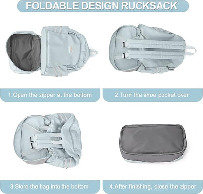 Coofay Small Gym Bag for Women - Waterproof, Lightweight, Sports Backpack with Shoe Compartment
