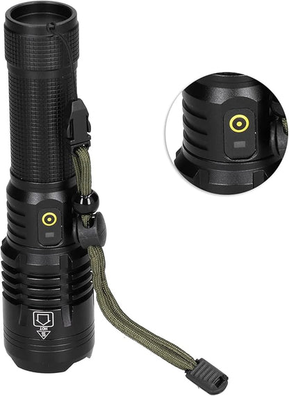 Garosa Flashlight Powerful Torch 5000LM Long Shot Telescopic Zoom Waterproof Emergency Flashlight for Outdoor Tourism Hiking Camping,Flashlight