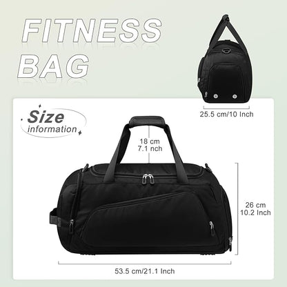 HUA ANGEL Waterproof Gym Bag with Shoe & Wet Compartment Large Capacity Sports Duffel Bag Men Women Travel Fitness Workout