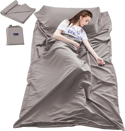 Sleeping Bag Liner Camping Sheets Travel Sheets for Hotel Lightweight Hotel Sheet Compact Sleep Bag Sack Breathable Travel Sleeping Bag for Hotels Camping Youth Picnic Adult Compact Sacks