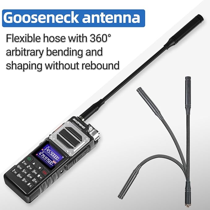 BAOFENG UV-25 Ham Radio 10W Long Range Handheld (Upgrade of UV-5R) Tactical Tri-Power Walkie Talkies NOAA Weather Receiver 5200mAh Type-C Charging Two Way Radios,Copy Frequency,Airband Full Kit
