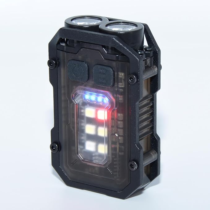 Rechargeable Pocket Keychain Lights with Lanyards,Clip on Hands Free Flashlight for Walking Camping Night Running