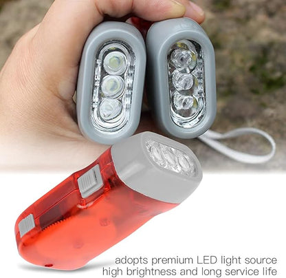 LED Torch Emergency Flashlight Lamp,Hand Crank Flashlight, Outdoor Mini Manual Hand Crank Torch for Camping Home Car Emergency Survival Gear Self Powered Charging Torch Dynamo, Flashlight Hand C