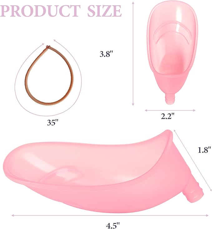 Female Urination Device,Portable Urinal Allows Women to Pee Standing Up,Female Pee Funnel with Retractable Hose, Reusable Women Pee Funnel for Camping,Hiking,Outdoor Activities,Travel(set of 4)