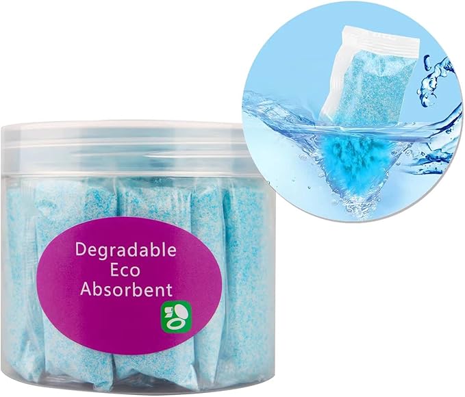 Self-Dissolving Pods Urine Packs Turn to Disposable Gel 20 Pack Portable Toilet Absorbent Gel, Urine Absorber Chemicals Degradable