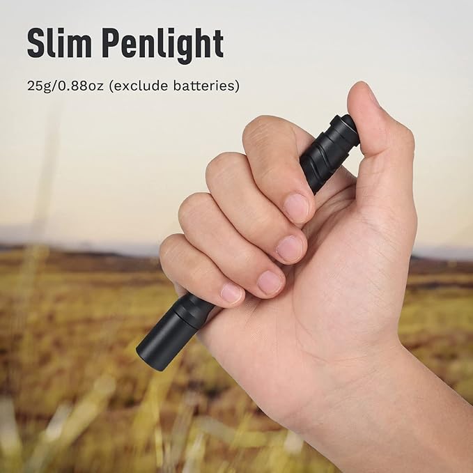 77outdoor Sofirn SF15 Led Flashlight, 2*AAA Batteries Powered, 300 Lumen Pocket EDC UV Black Inspector Penlight for Pet Urine Detector, Home Use, Night Walking, Camping, Reading, Fishing, Cycling