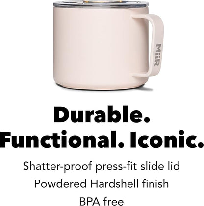 MiiR, Camp Cup, Vacuum Insulated, Stainless Steel with Slide Lid, BPA Free, Thousand Hills, 8 Fluid Ounces