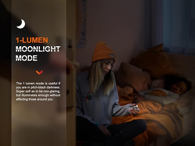 Fenix E18R V2.0 EDC Flashlight, 1200 Lumens USB-C Rechargeable Ultra Compact Pocket Light with Lumentac Organizer (Black)