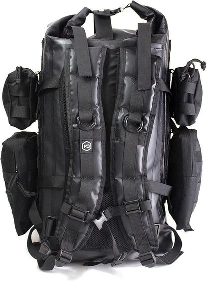 Mission Darkness Dry Shield Faraday Backpack 40L // Waterproof Tactical Bag with MOLLE Webbing and Removable Packs // Signal Blocking Anti-tracking Data Privacy EMP Shield for Electronics