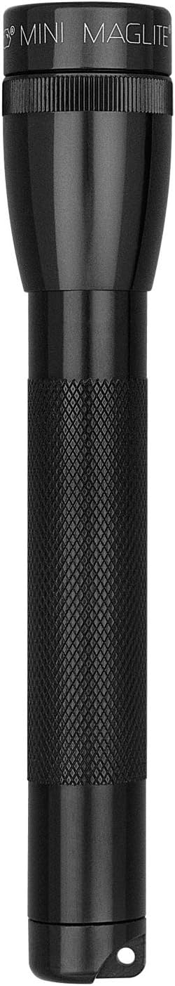 Maglite Mini Incandescent 2-Cell AA Flashlight with Holster, Black