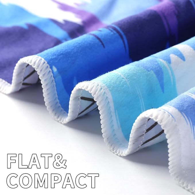 Microfiber Compact Sandproof Pool Beach Towel Blanket - Quick Fast Dry Sand Free Proof Outdoor Clearance Thin Camping Travel Swim Towels Personalized Girls Women Men Adults Friend Gift Blue Tie Dye